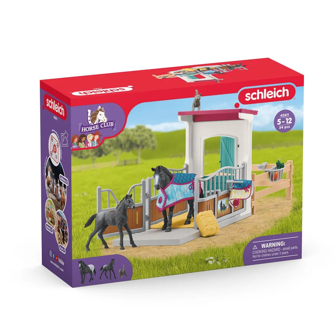 Box à cheval avec Jument et Poulain