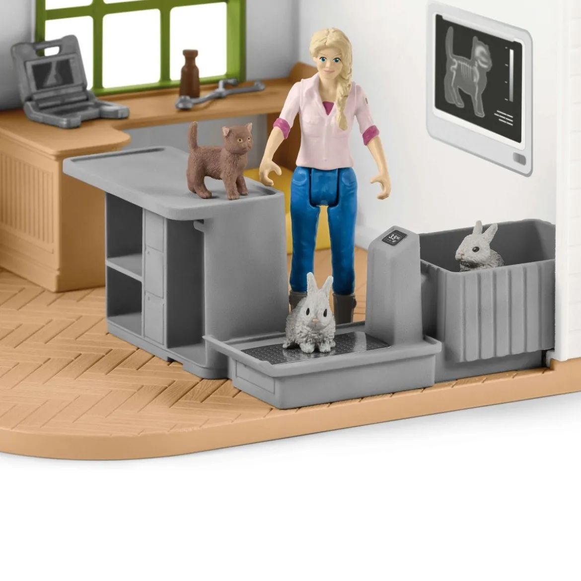 Cabinet vétérinaire avec animaux