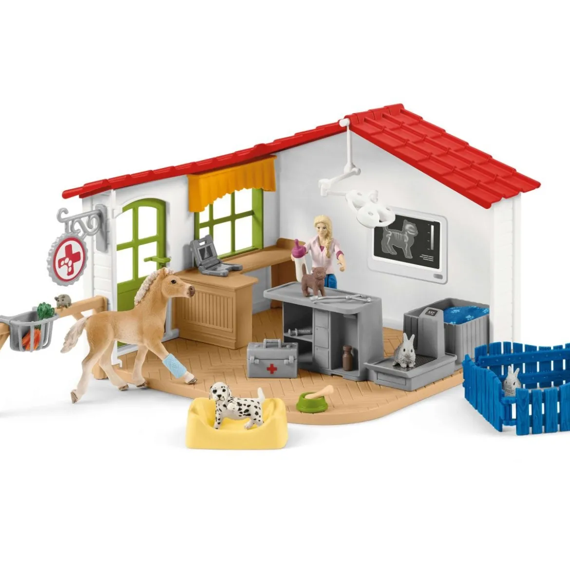 Cabinet vétérinaire avec animaux