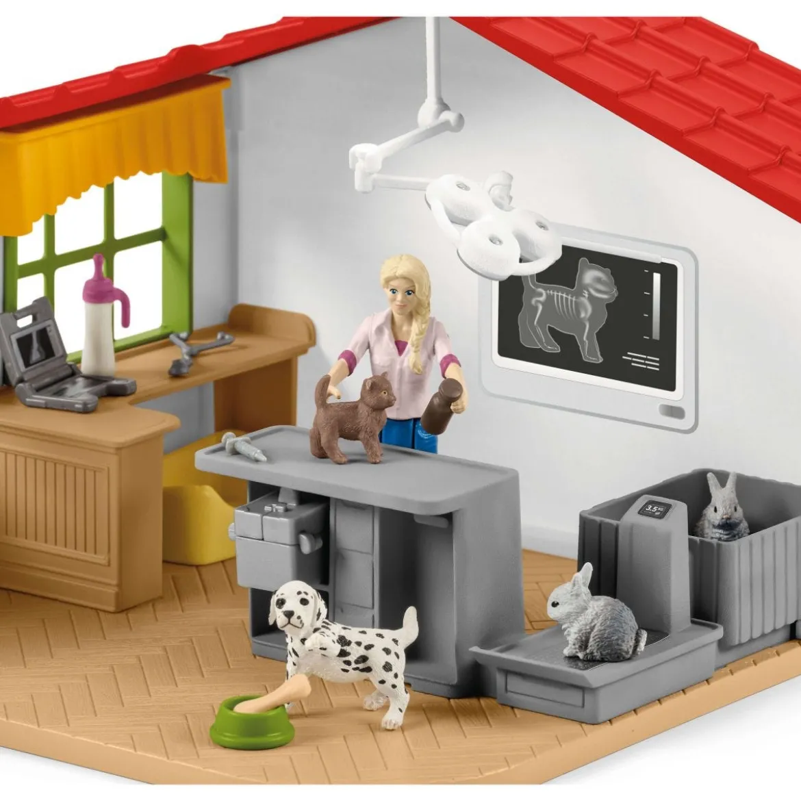 Cabinet vétérinaire avec animaux