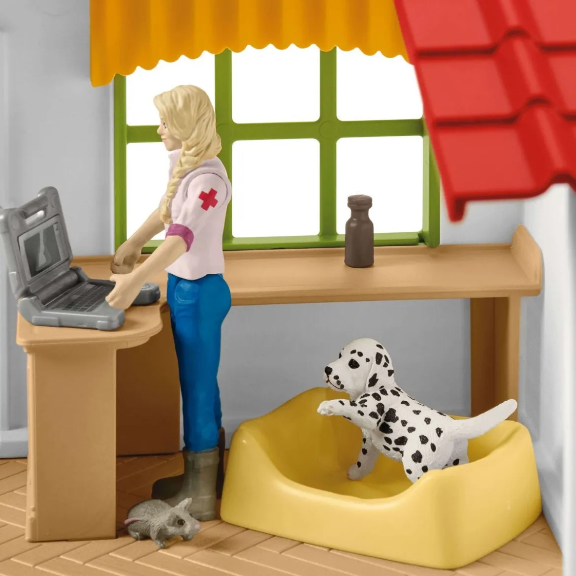 Cabinet vétérinaire avec animaux