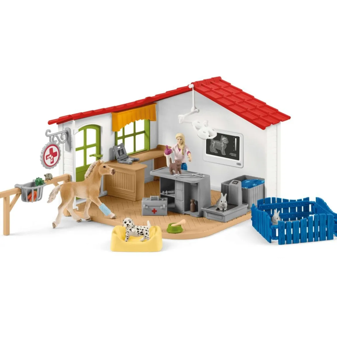Cabinet vétérinaire avec animaux