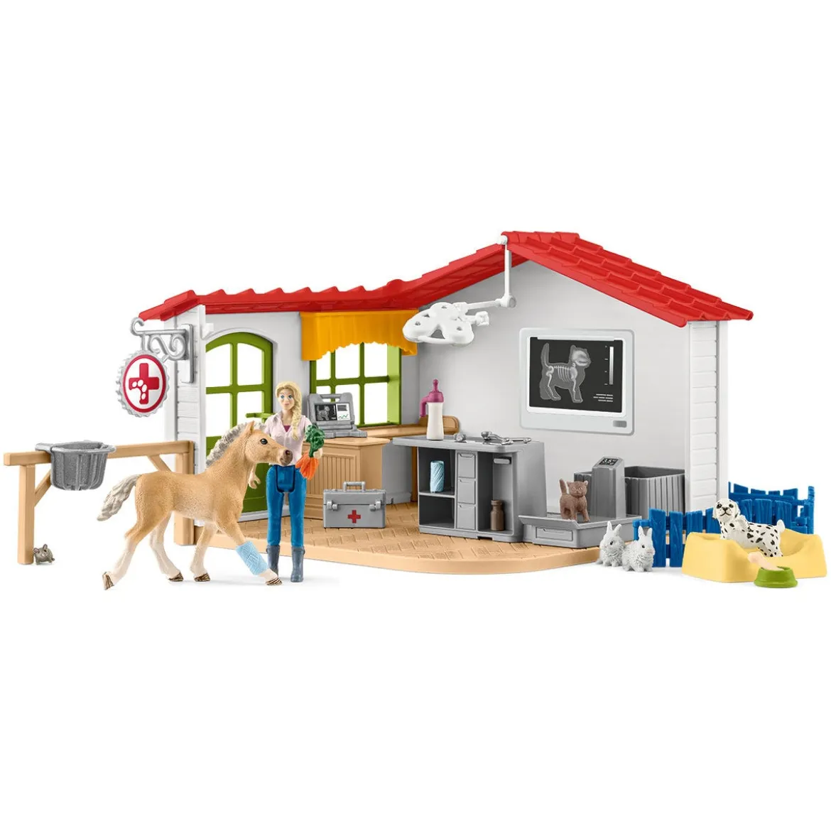 Cabinet vétérinaire avec animaux
