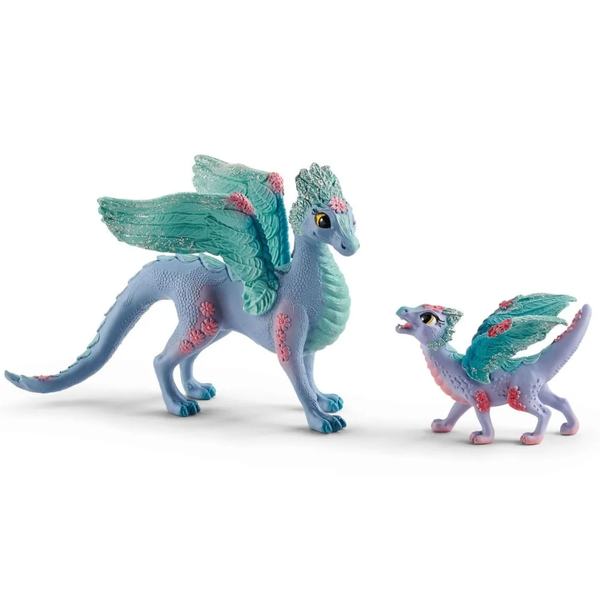Dragon aux fleurs avec son petit