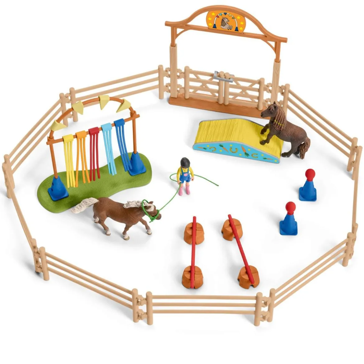 Entraînement d'agility pour poney