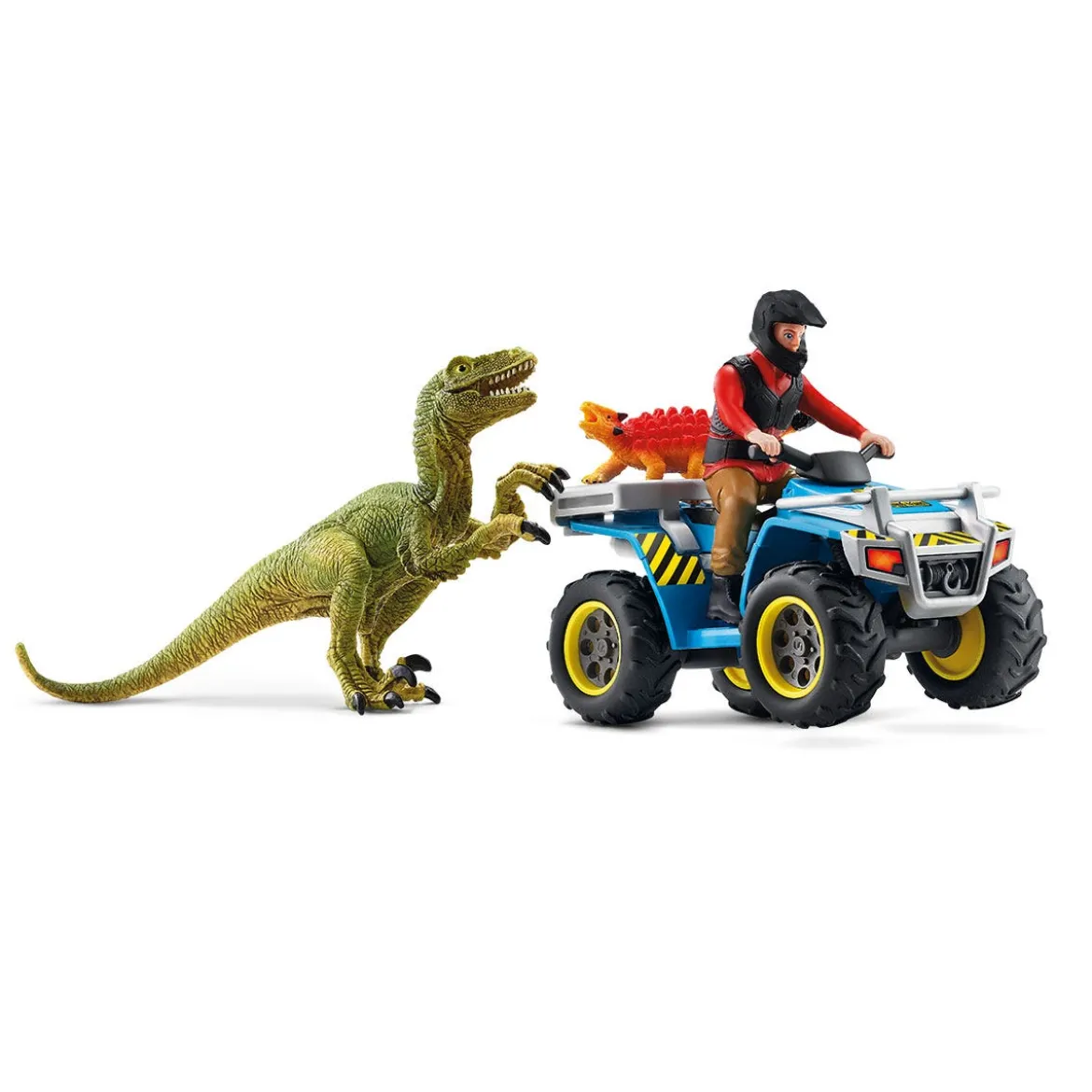 Fuite sur quad face au vélociraptor