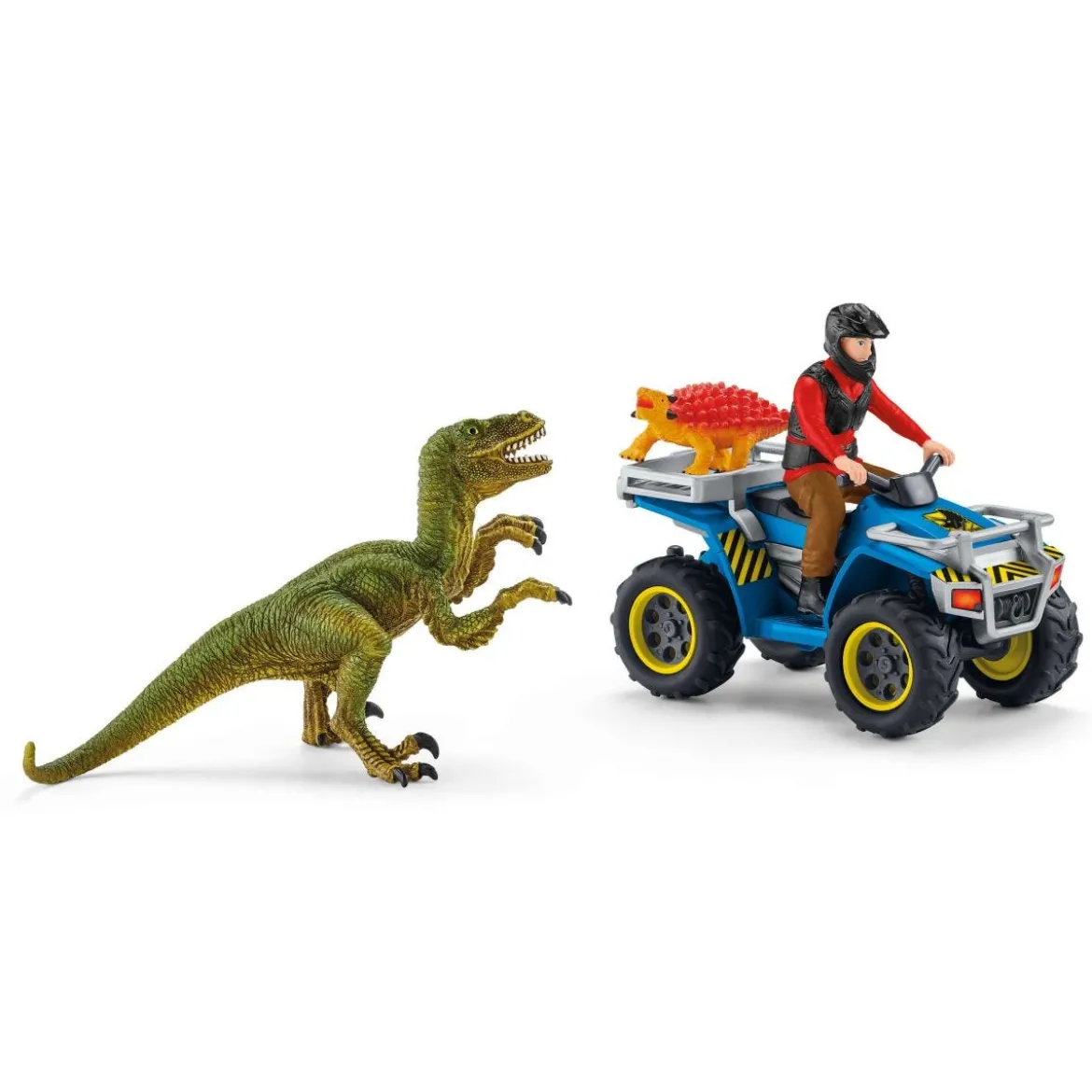 Fuite sur quad face au vélociraptor