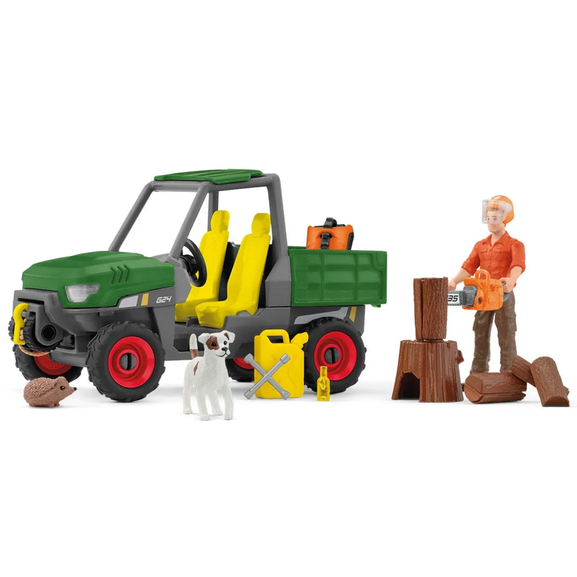 Garde forestier avec véhicule