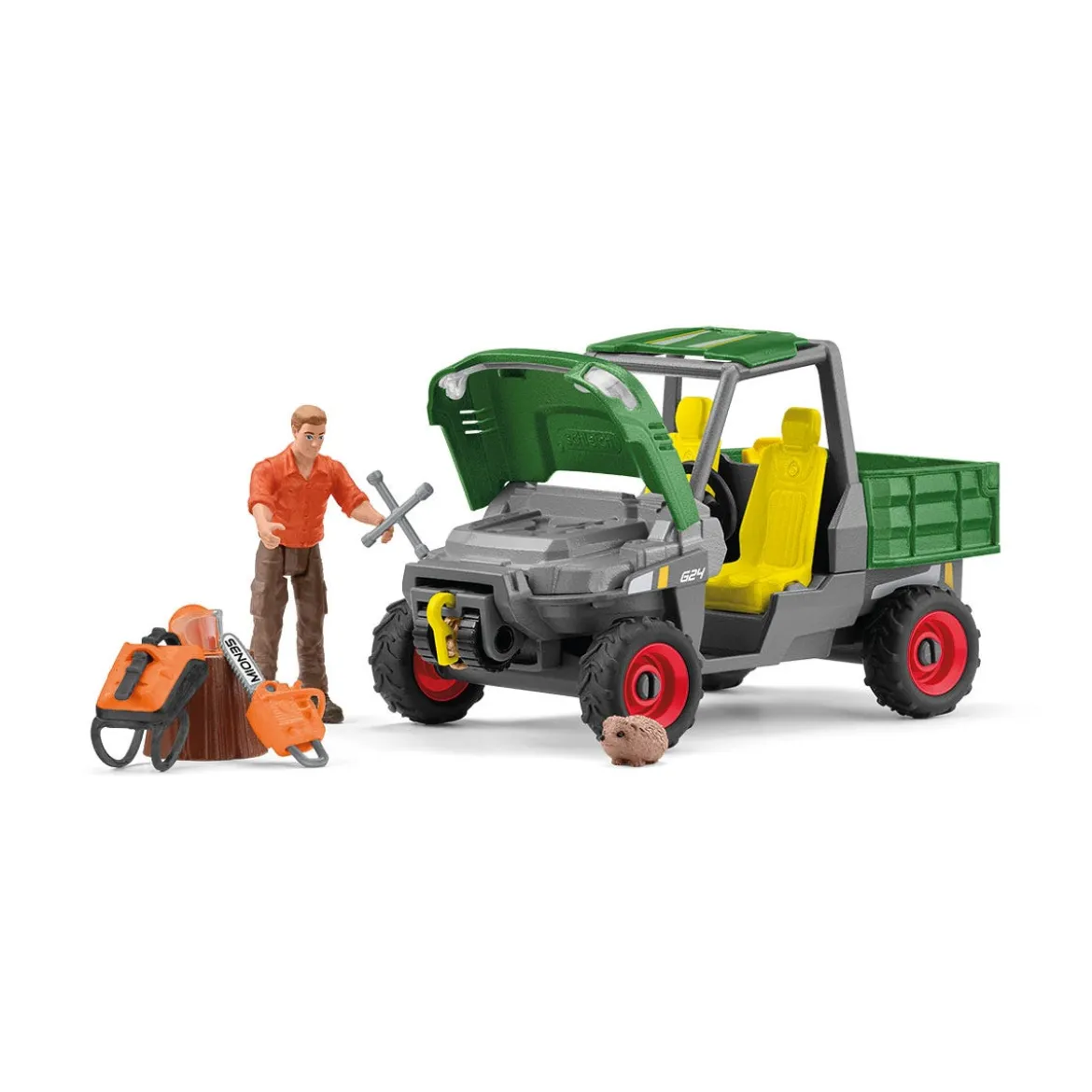 Garde forestier avec véhicule