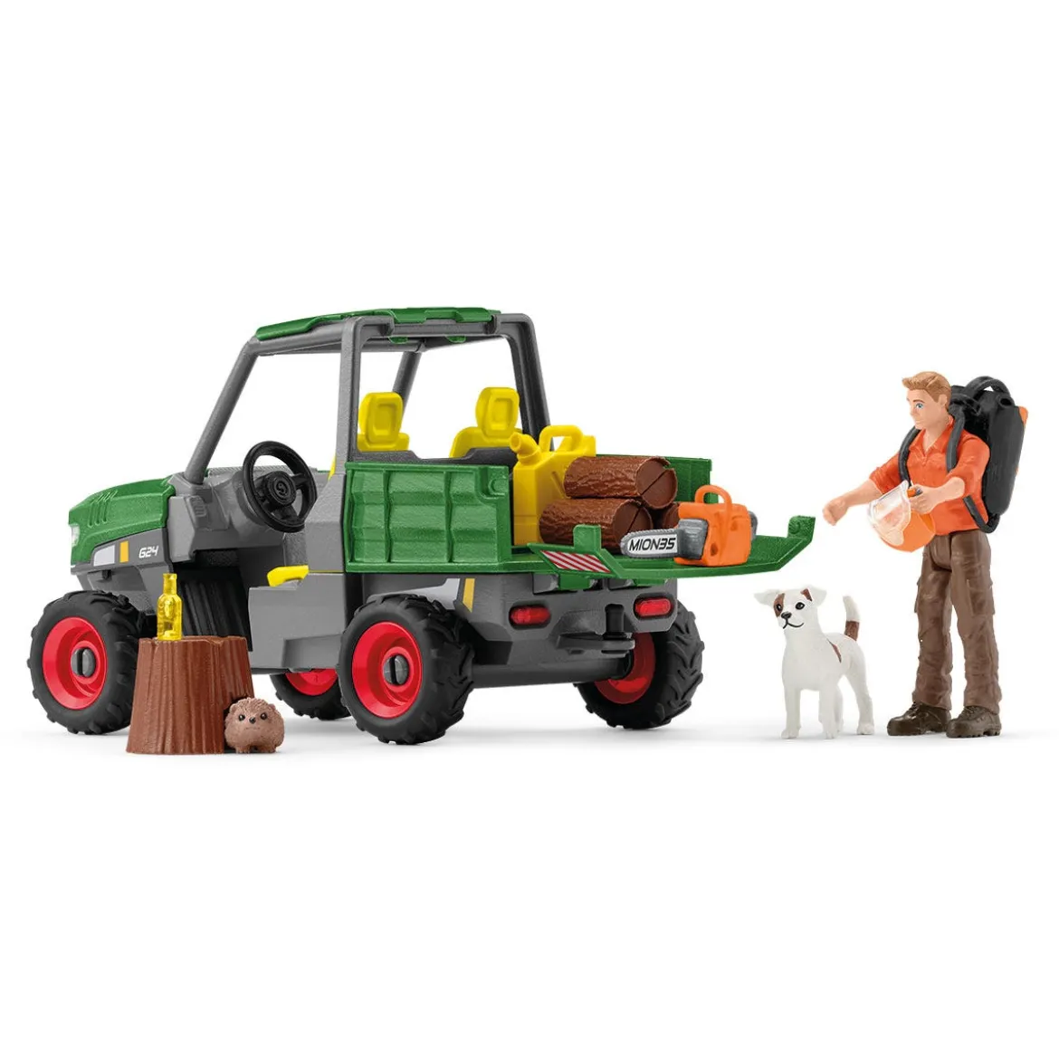 Garde forestier avec véhicule