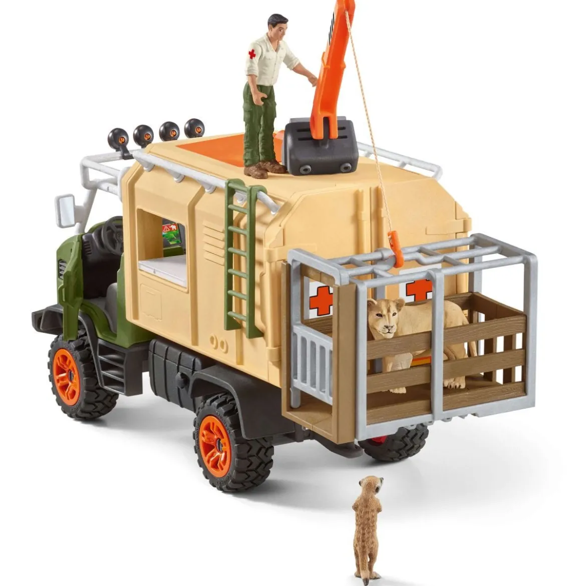 Gros camion sauvetage d’animaux
