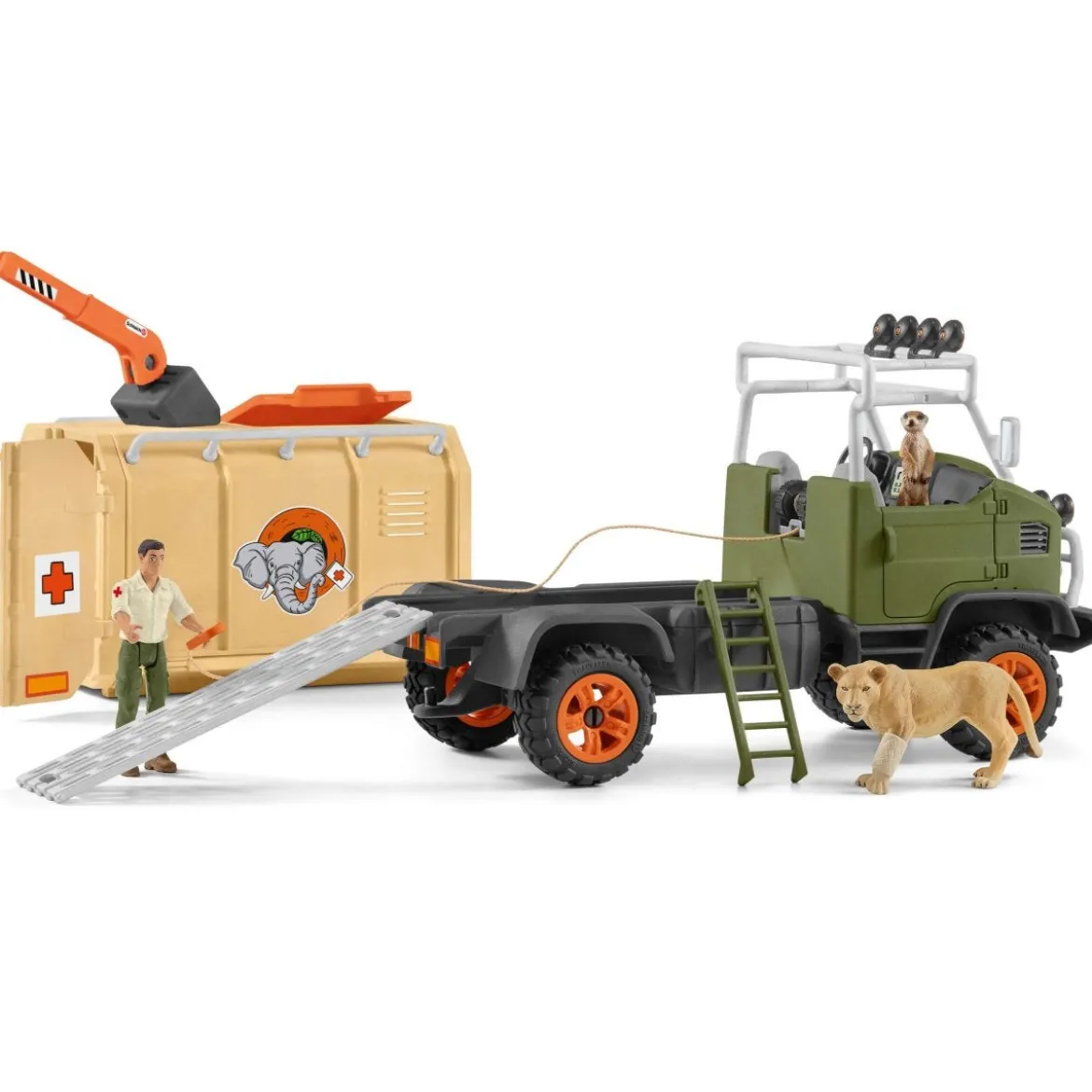 Gros camion sauvetage d’animaux