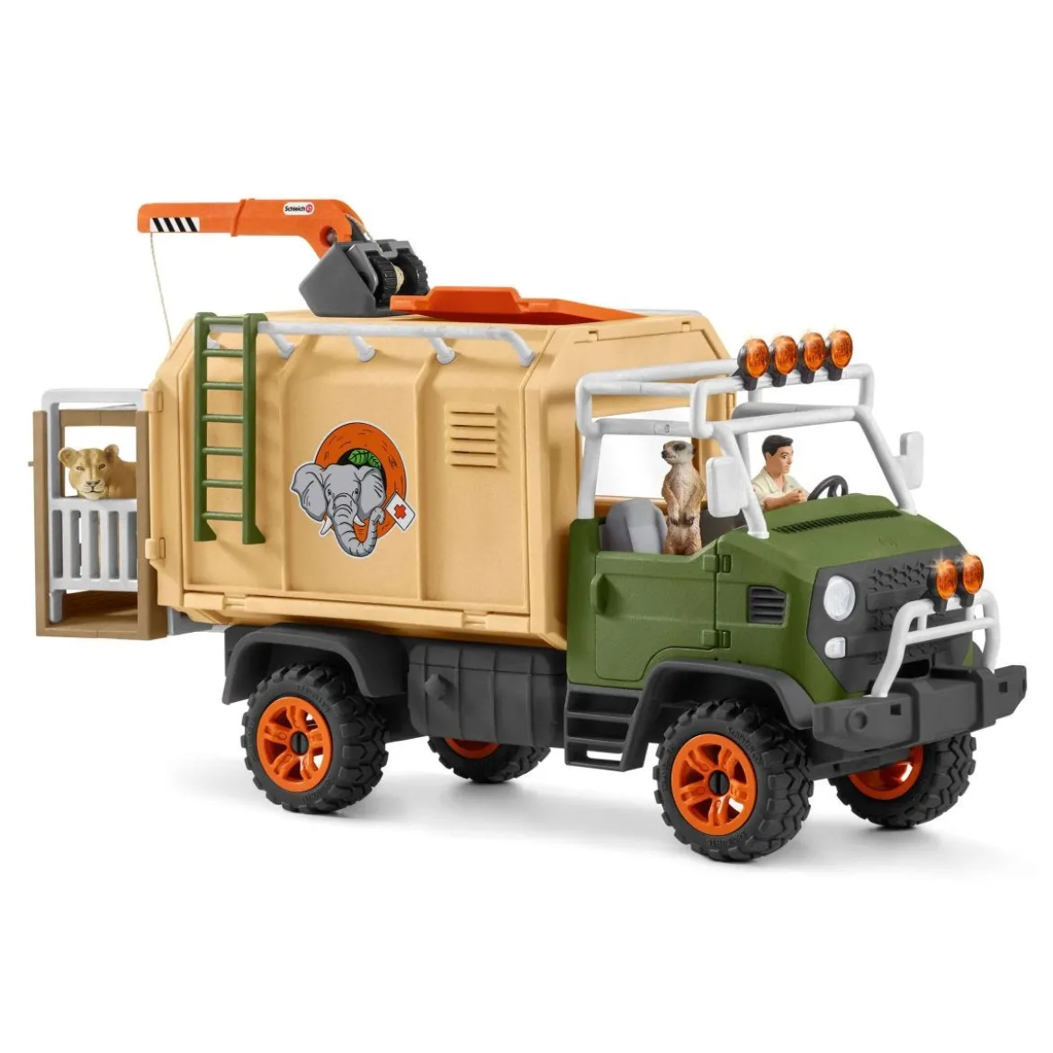 Gros camion sauvetage d’animaux