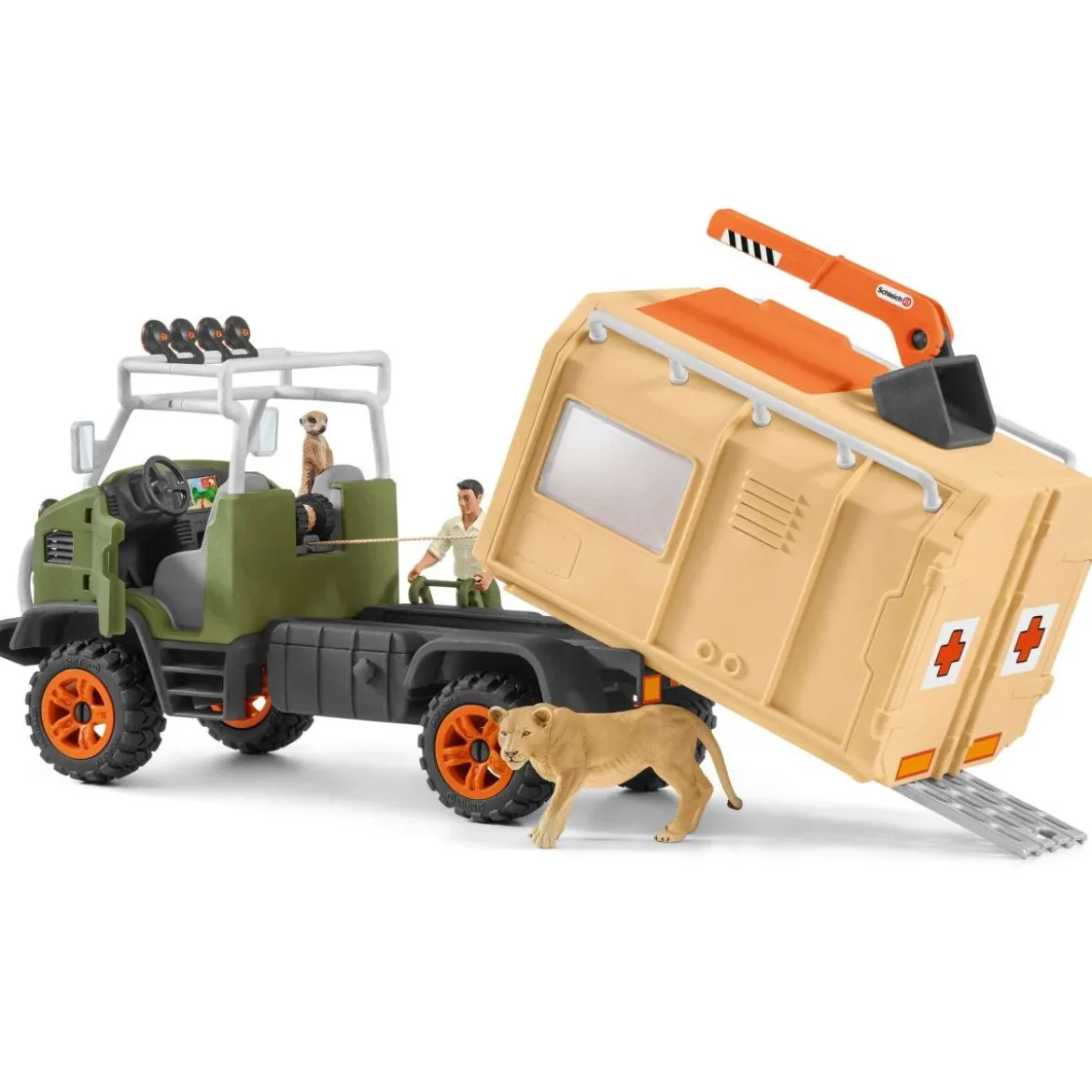 Gros camion sauvetage d’animaux