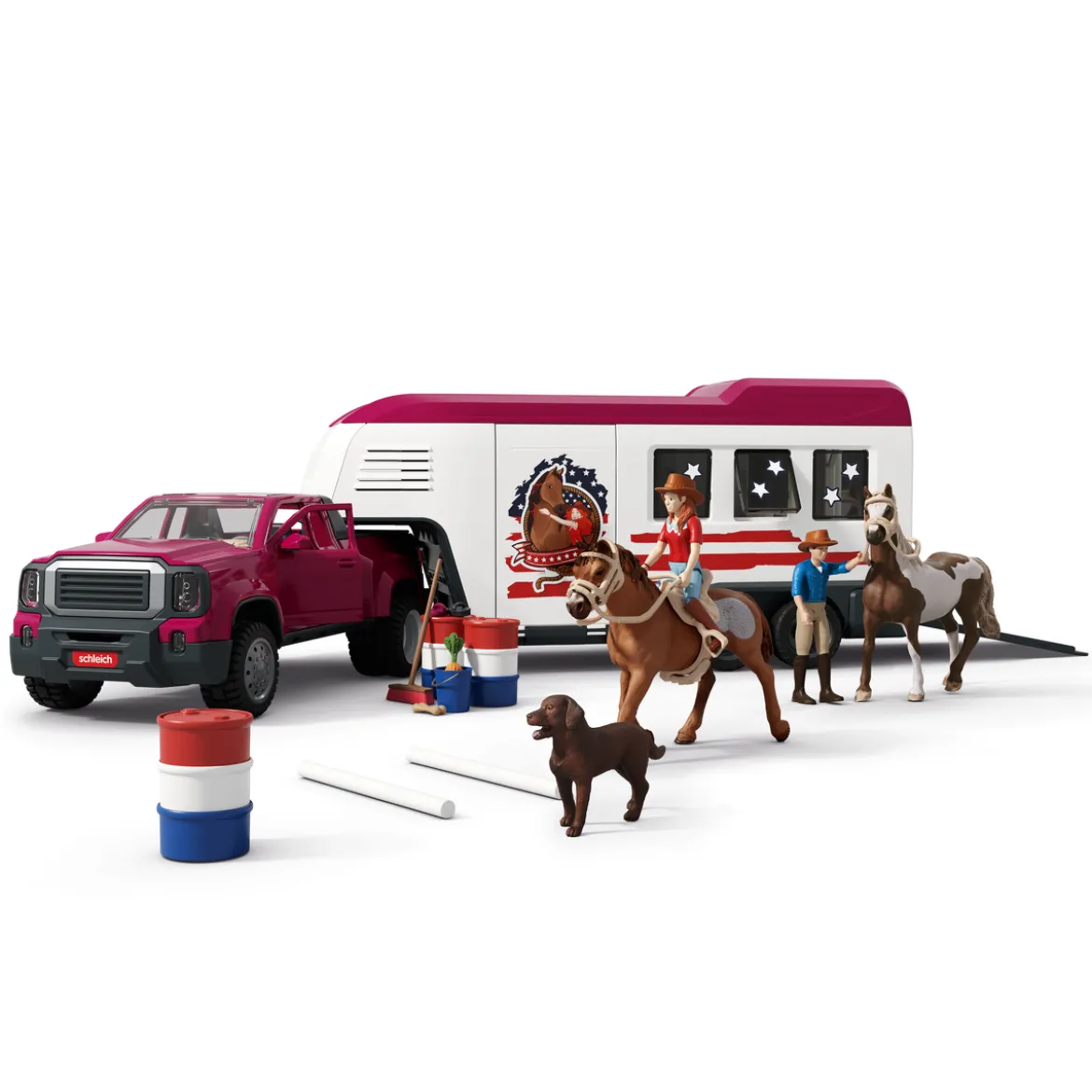 Pick-up et sa grande remorque équestre