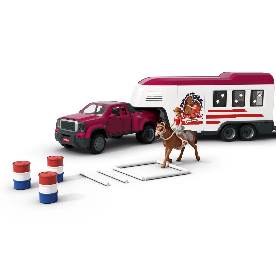 Pick-up et sa grande remorque équestre