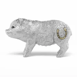 Silver good-luck Pig