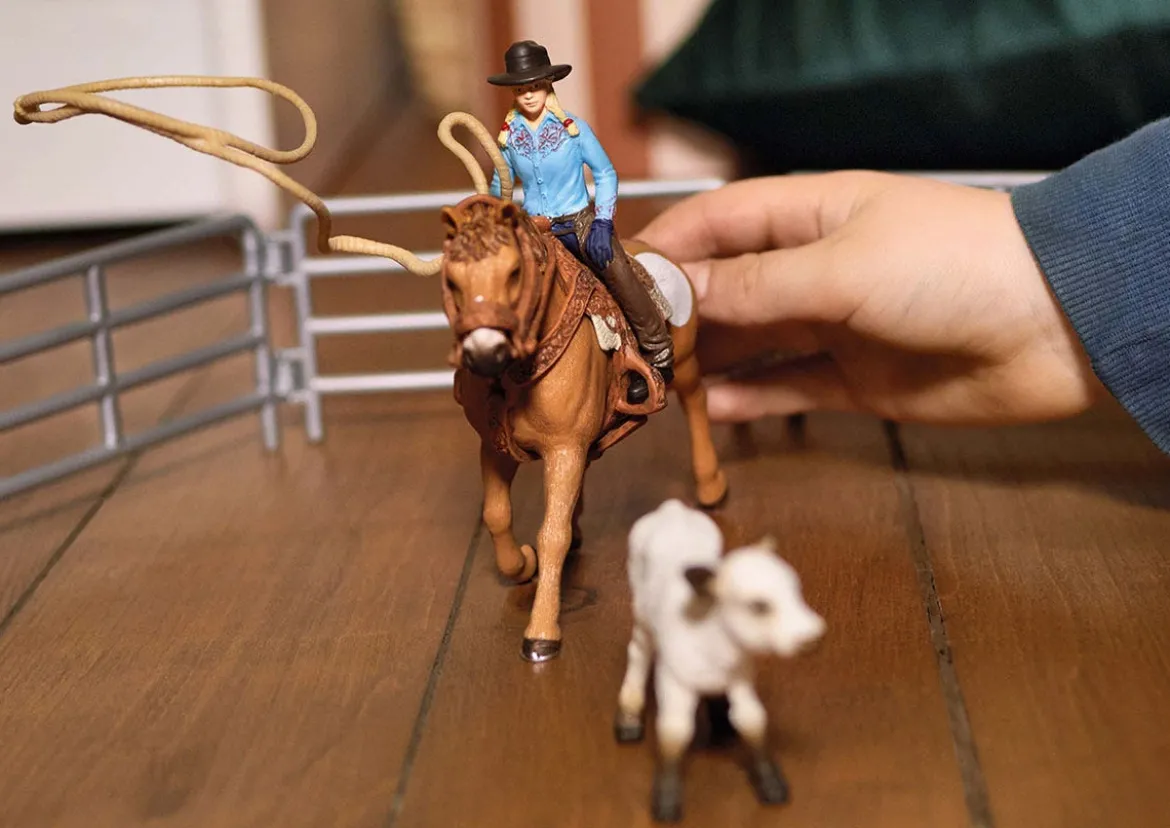 Team Roping Avec Cowgirl